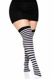 Cari Striped Stockings with Hosiery Fabric