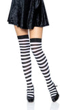 Cari Striped Stockings with Hosiery Fabric