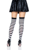 Cari Striped Stockings with Hosiery Fabric