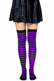 Cari Striped Stockings with Hosiery Fabric