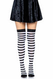Cari Striped Stockings with Hosiery Fabric