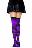 Cari Striped Stockings with Hosiery Fabric
