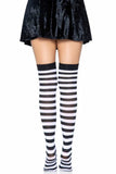 Cari Striped Stockings with Hosiery Fabric