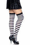 Cari Striped Stockings with Hosiery Fabric
