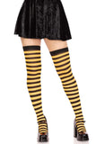 Cari Striped Stockings with Hosiery Fabric