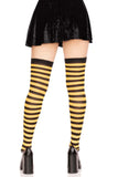 Cari Striped Stockings with Hosiery Fabric