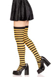 Cari Striped Stockings with Hosiery Fabric