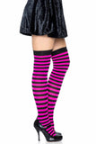Cari Striped Stockings with Hosiery Fabric