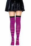 Cari Striped Stockings with Hosiery Fabric