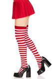 Cari Striped Stockings with Hosiery Fabric