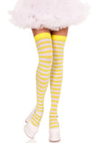 Cari Striped Stockings with Hosiery Fabric