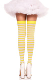 Cari Striped Stockings with Hosiery Fabric