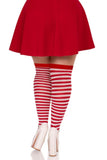 Cari Striped Stockings with Hosiery Fabric
