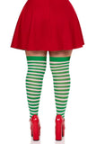 Cari Striped Stockings with Hosiery Fabric
