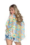 70s Hippie Costume Poncho Set