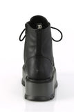 2" (51mm) Platform Lace-Up Front Ankle Boots with Inner Side Metal Zip Closure
