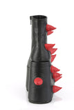 7" (178mm) Platform Ankle Boots with Scattered Puffed Horn Details & Inner Side Metal Zip Closure