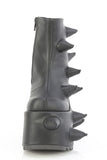 7" (178mm) Platform Ankle Boots with Scattered Puffed Horn Details & Inner Side Metal Zip Closure