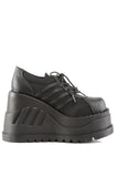 Wedge Platform Lace-Up Front Oxford Shoes