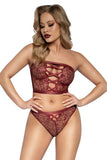 Ruby Floral Criss Cross Top and Panty Set