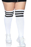 Kellee Plus Size Over the Knee Athletic Socks (1 PACK 6 PIECES)