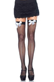 Floral Lace Thigh High with Satin Bow Top (1 PACK 6 PIECES)