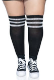 Kellee Plus Size Over the Knee Athletic Socks (1 PACK 6 PIECES)