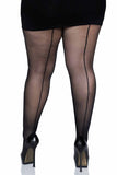 Cadi Plus Sheer Backseam Pantyhose (1 PACK 6 PIECES)