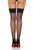 Violet Fishnet Thigh High Stockings (1 PACK 6 PIECES)
