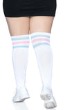 Kellee Plus Size Over the Knee Athletic Socks (1 PACK 6 PIECES)