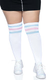 Kellee Plus Size Over the Knee Athletic Socks (1 PACK 6 PIECES)