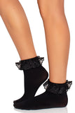 Lace Ruffle Nylon Anklet (1 PACK 6 PIECES)