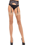 Sloane Fishnet Thigh High Stockings Lace Top Fishnet Hosiery