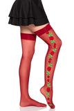 Roselle Floral Side Thigh Highs