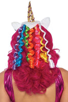 Unicorn Headband with Rainbow Wig Mane