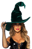 Velvet Ruched Witch Hat