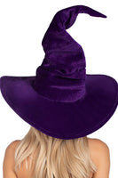 Velvet Ruched Witch Hat
