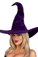 Velvet Ruched Witch Hat