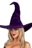 Velvet Ruched Witch Hat