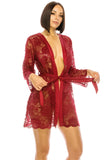 All Lace Plus size Lingerie Robe Set