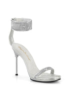Evening Shoes With Rhinestone Ankle Cuff Slide