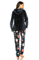 Coffee Printed Hood pajama sets for women – Donna di Capri