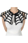 Faux Leather Spiderweb Cut Out Collar