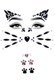 Animal Adhesive Face Jewels Sticker – Rhinestone Face & Body Gems for Kitty Costumes, Halloween, and Dress-Up