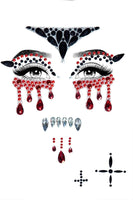 Vampire Adhesive Body Jewels Sticker – Rhinestone Face & Body Gems for Halloween, Cosplay, and Costume Makeup