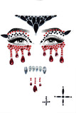 Vampire Adhesive Body Jewels Sticker – Rhinestone Face & Body Gems for Halloween, Cosplay, and Costume Makeup