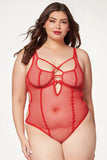 Fishnet High Cut Leg Teddy