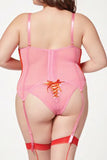 Two Piece Lace Up Bustier and Thong Panty