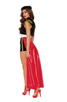 La Matadora Costume – 4-Piece Sexy Matador-Inspired Halloween Outfit with Hat, Romper, Vest & Skirt