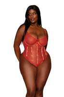 Gold-foiled Stretch Mesh Teddy